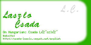 laszlo csada business card